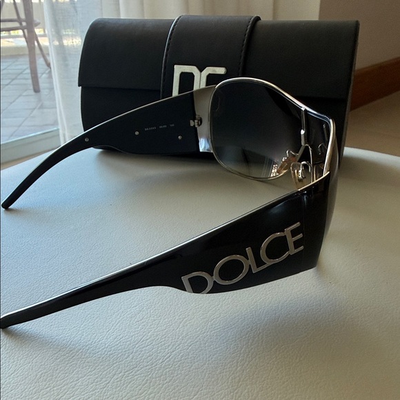 Dolce & Gabbana Black and Silver Sunglasses - Picture 3 of 5
